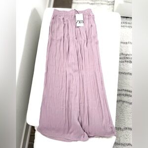 NWT • Zara Lavender Palazzo Pants in Size XS
